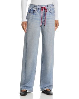 rag & bone Mirarmar Cotton Terry Wide Leg Drawstring Sweatpant Jeans | Bloomingdale's (US)