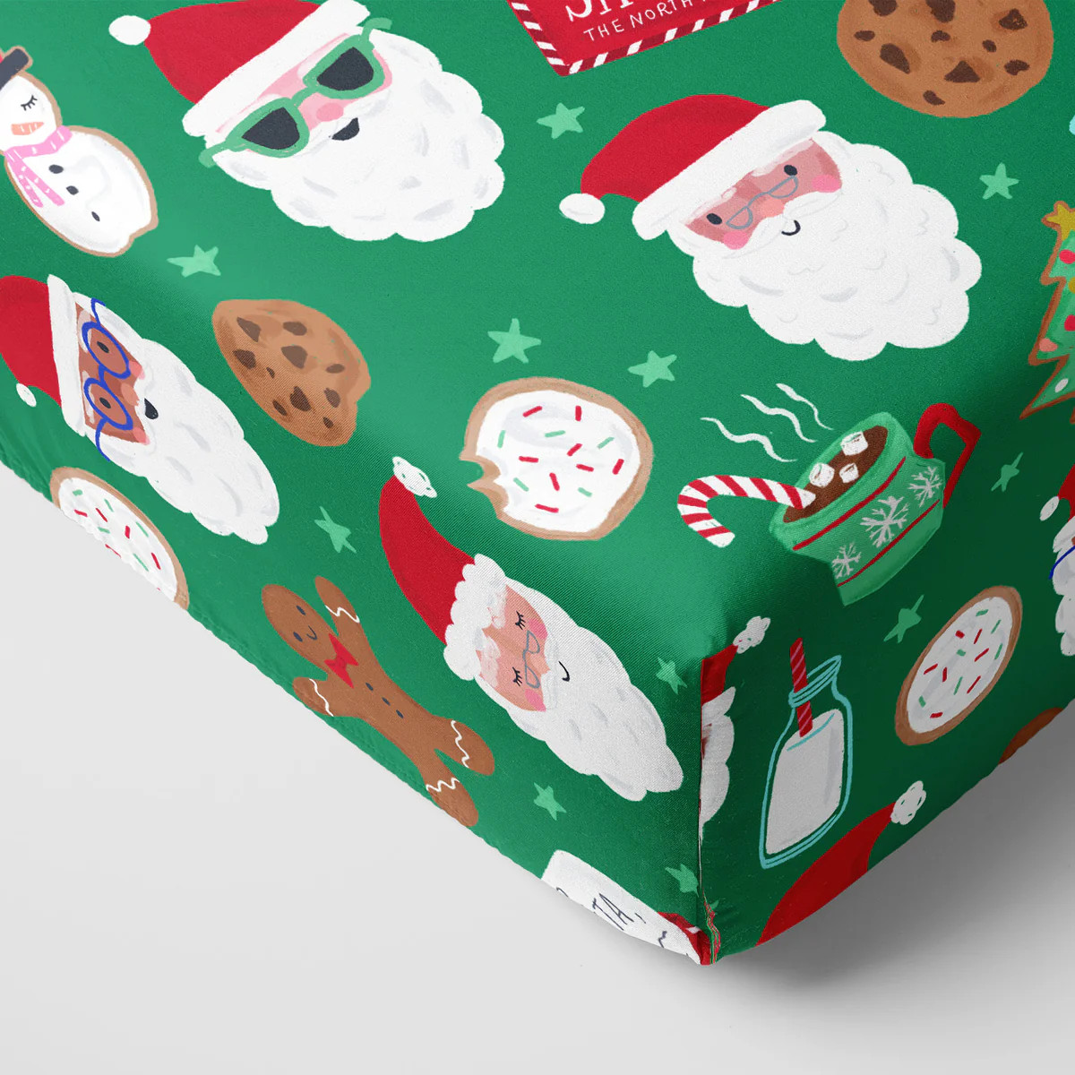 Cookies for Santa Fitted Crib Sheet | Little Sleepies