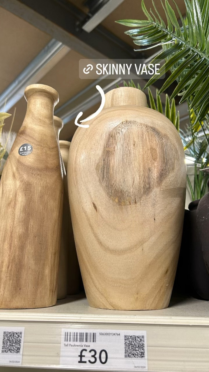 Wooden vase, neutral homeware, home decor, home accessories, boho style homeware, affordable homeware, Dunelm home,

#LTKhome #LTKeurope #LTKfindsunder50