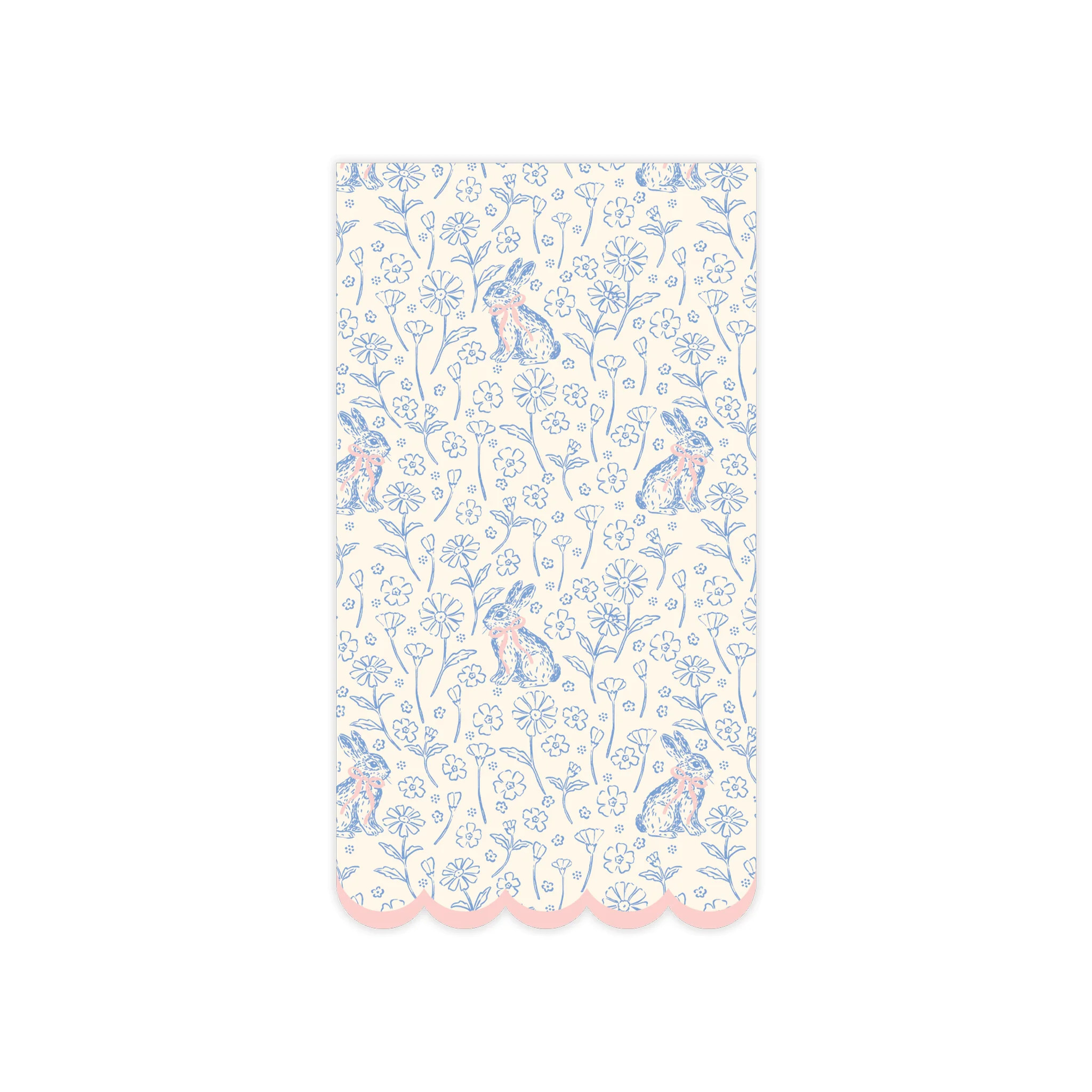 Bunny Pattern Scallop Guest Napkin (24ct) | My Mind's Eye