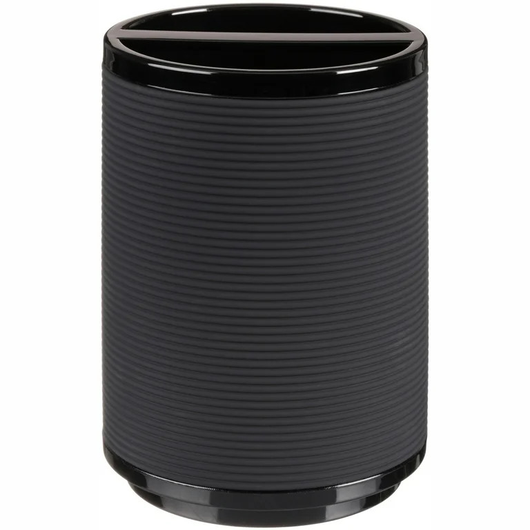 Mainstays Soft Touch Black Plastic Toothbrush Holder, 1 Each | Walmart (US)