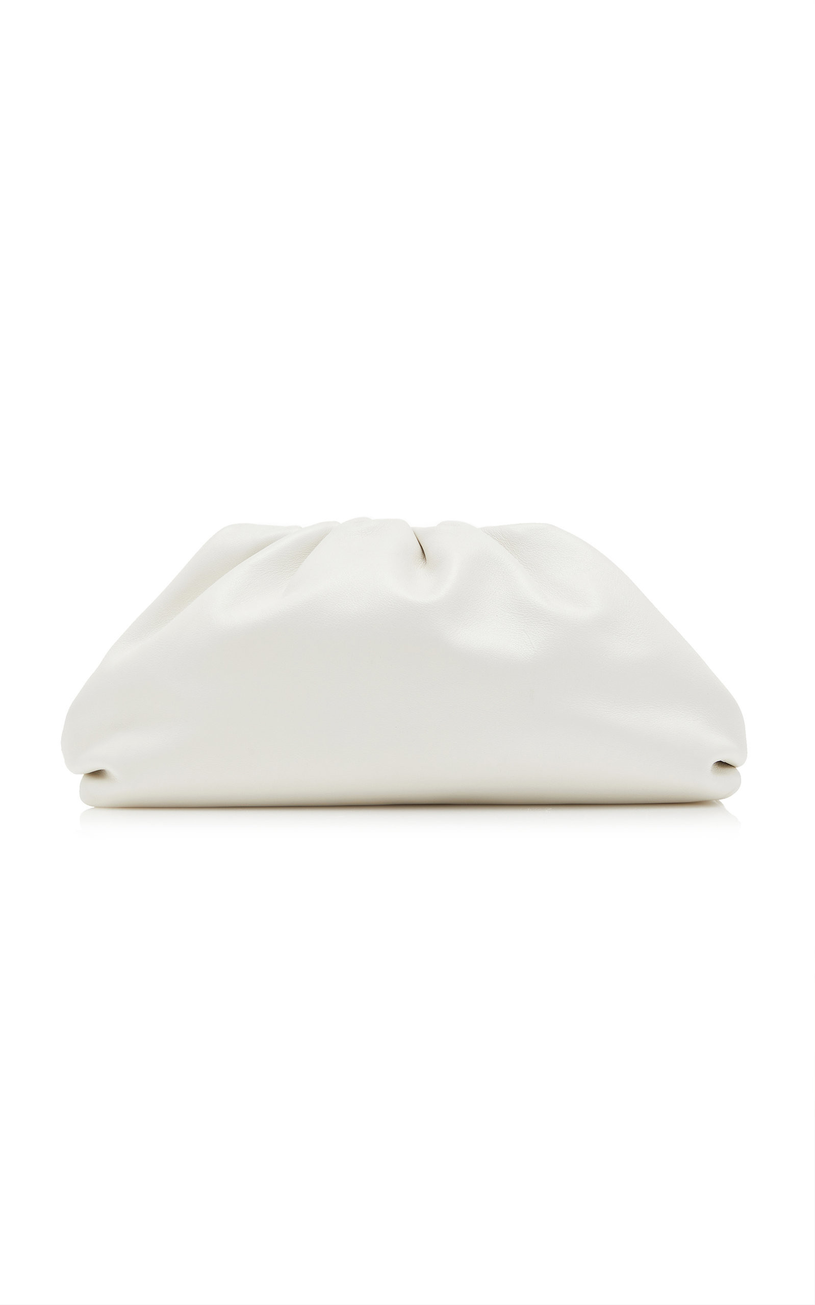 Bottega Veneta - The Teen Pouch Leather Clutch - White - OS - Moda Operandi | Moda Operandi (Global)