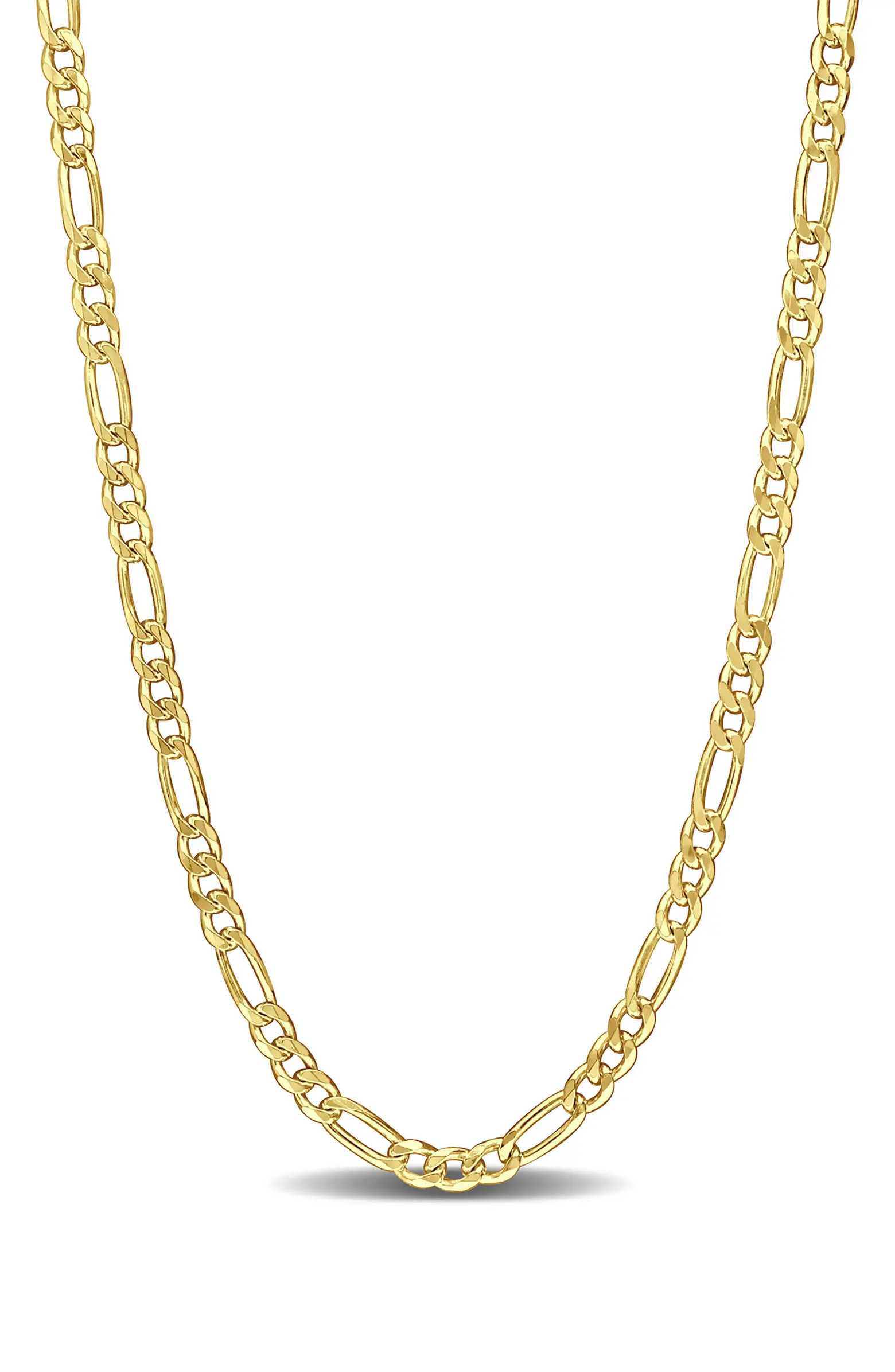 18K Gold Plated Figaro Chain Link Necklace | Nordstrom Rack