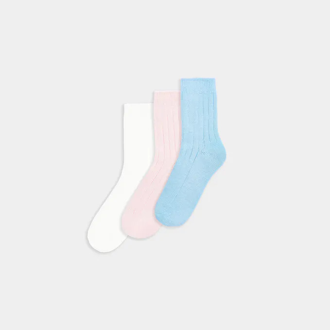 Chunky Ribbed Socks (3-Pack) - Multi | Lounge (UK)