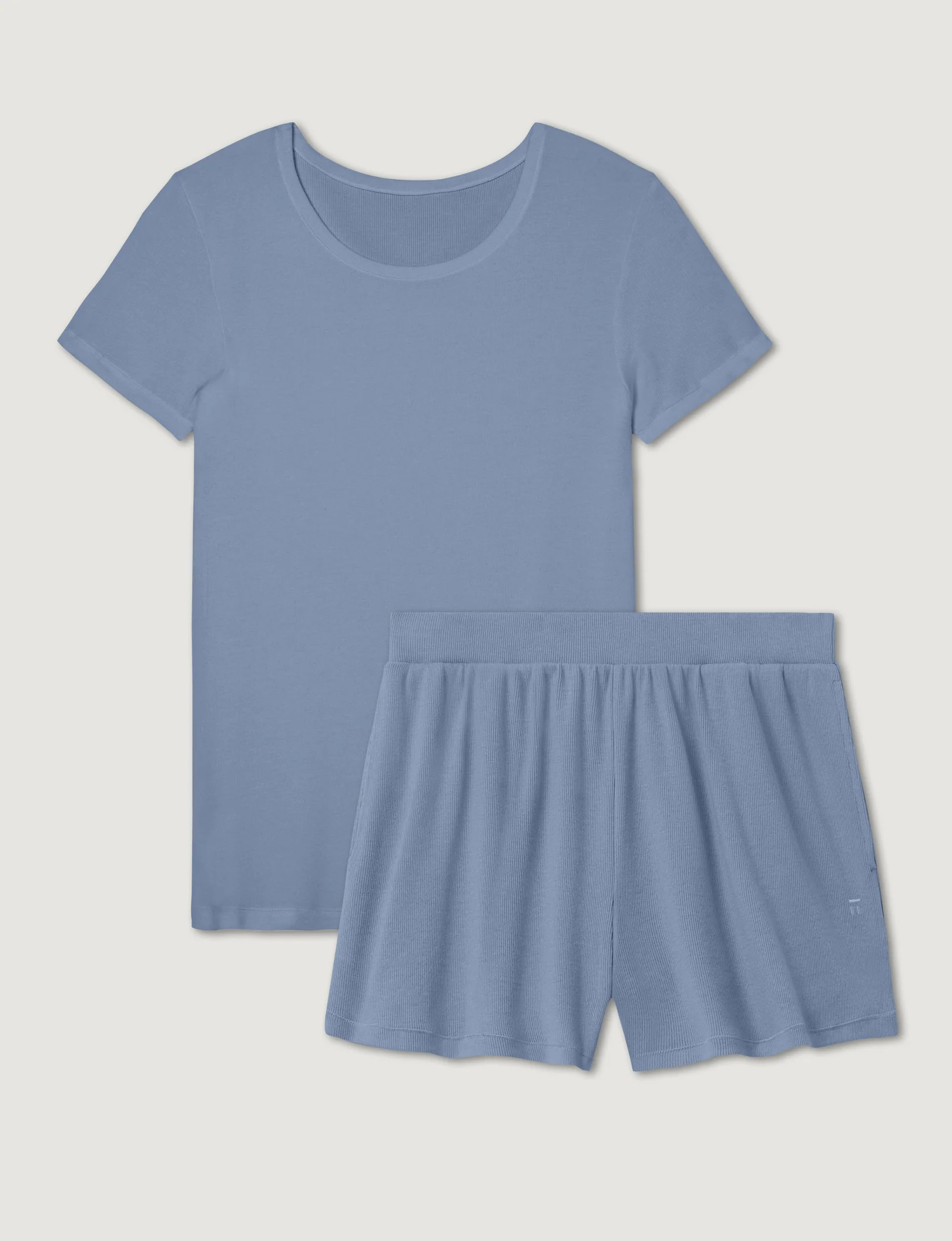 Women's Micro Rib Tee & Short Set | Tommy John