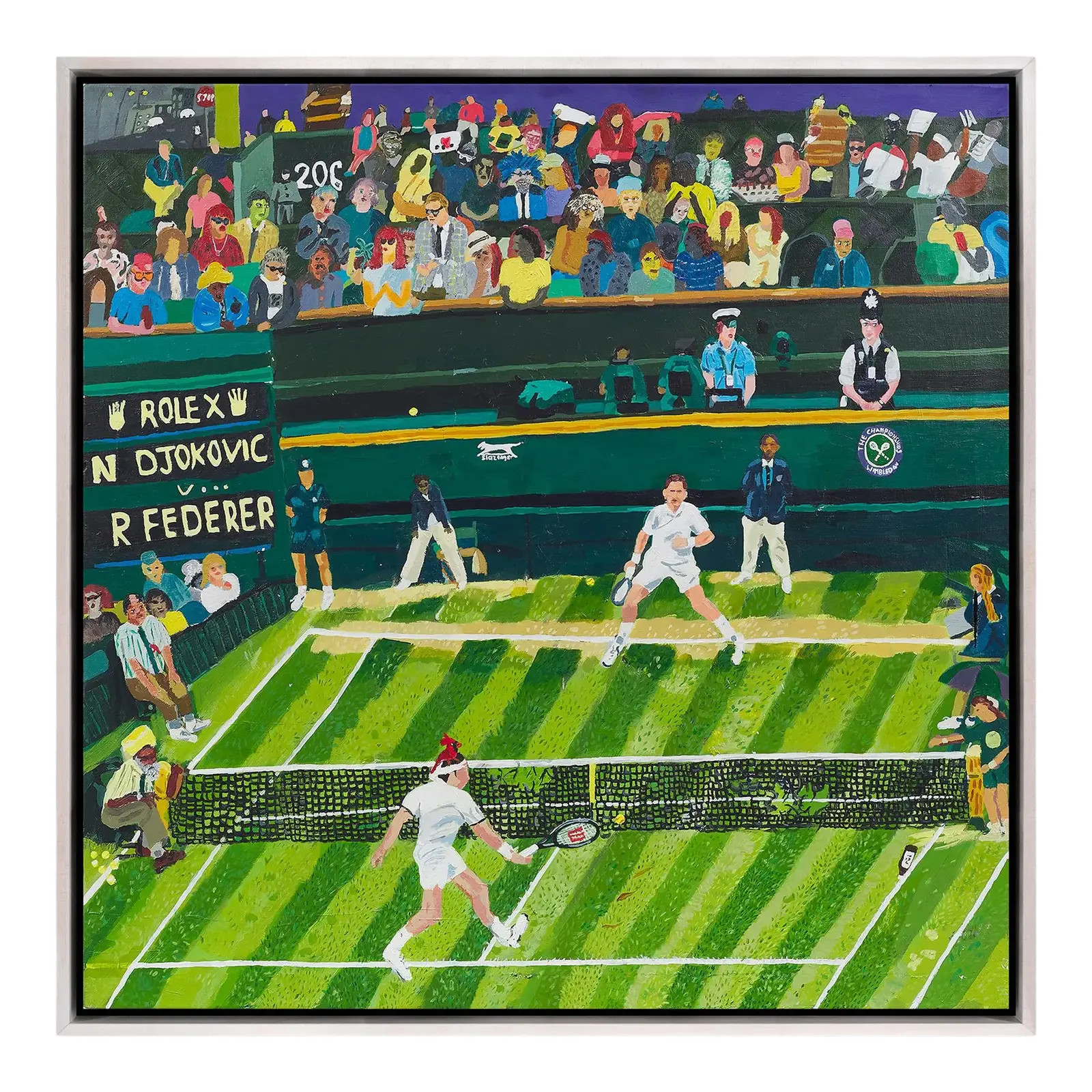 Wimbledon by Shaun Ellison in Whitewashed Frame, Medium Art Print | Chairish