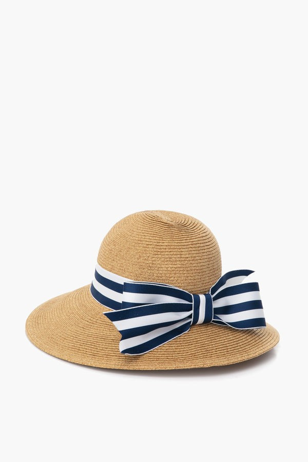 Striped Packable Wide Bow Sunhat | Tuckernuck (US)