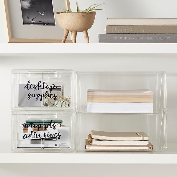 Clear Stackable Large Shoe Drawer | The Container Store