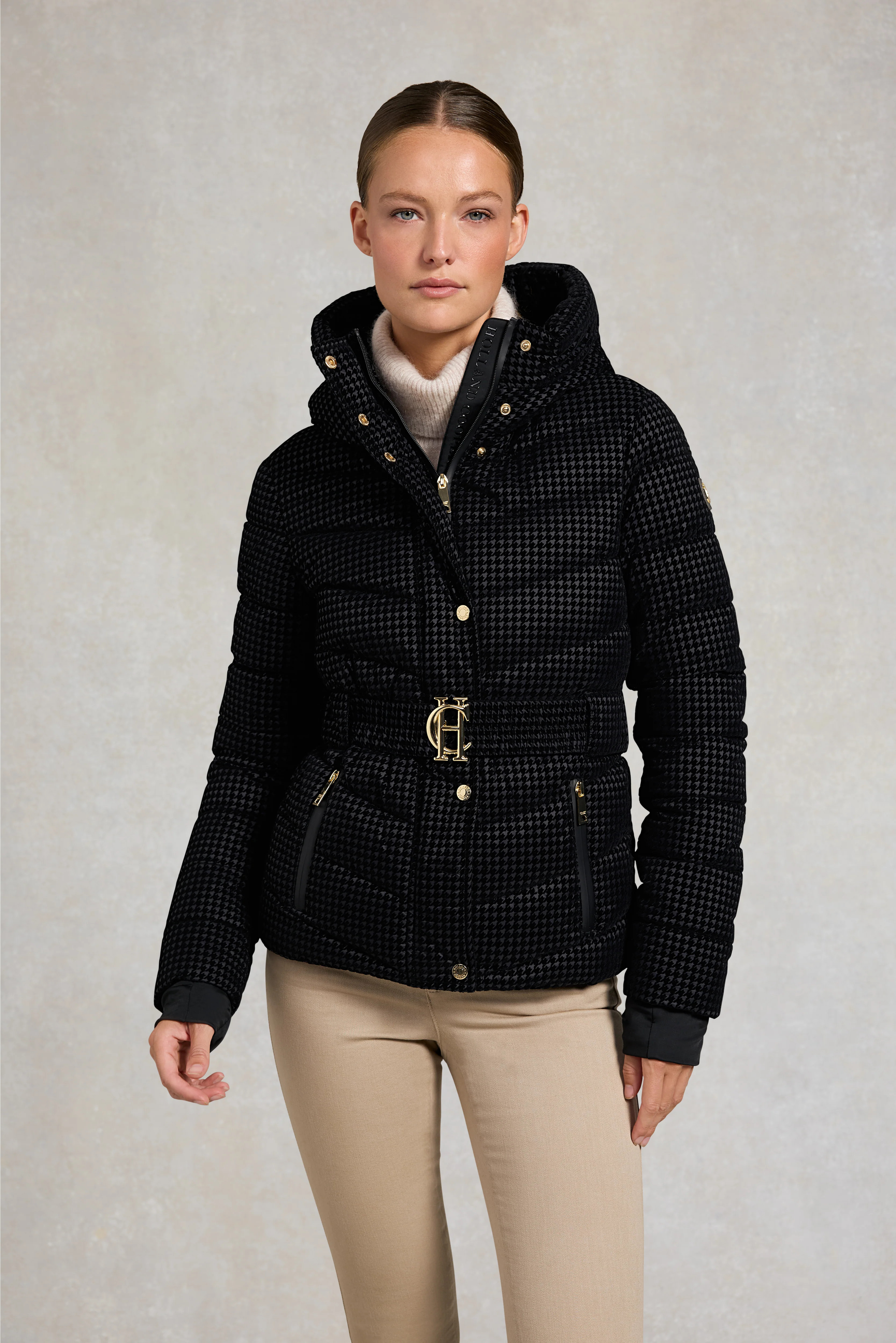 Arosa Jacket (Black Mini Flock) | Holland Cooper
