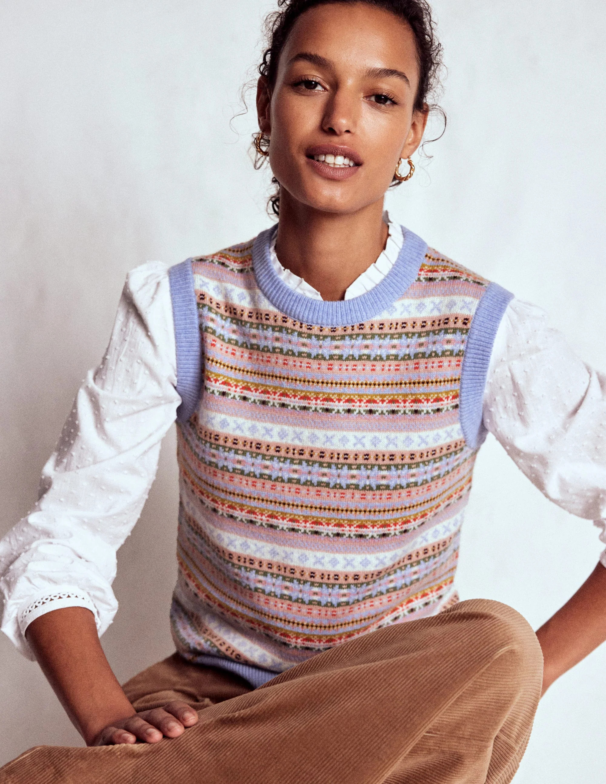 Edie Fair Isle Vest-Heritage Fair Isle | Boden (US)