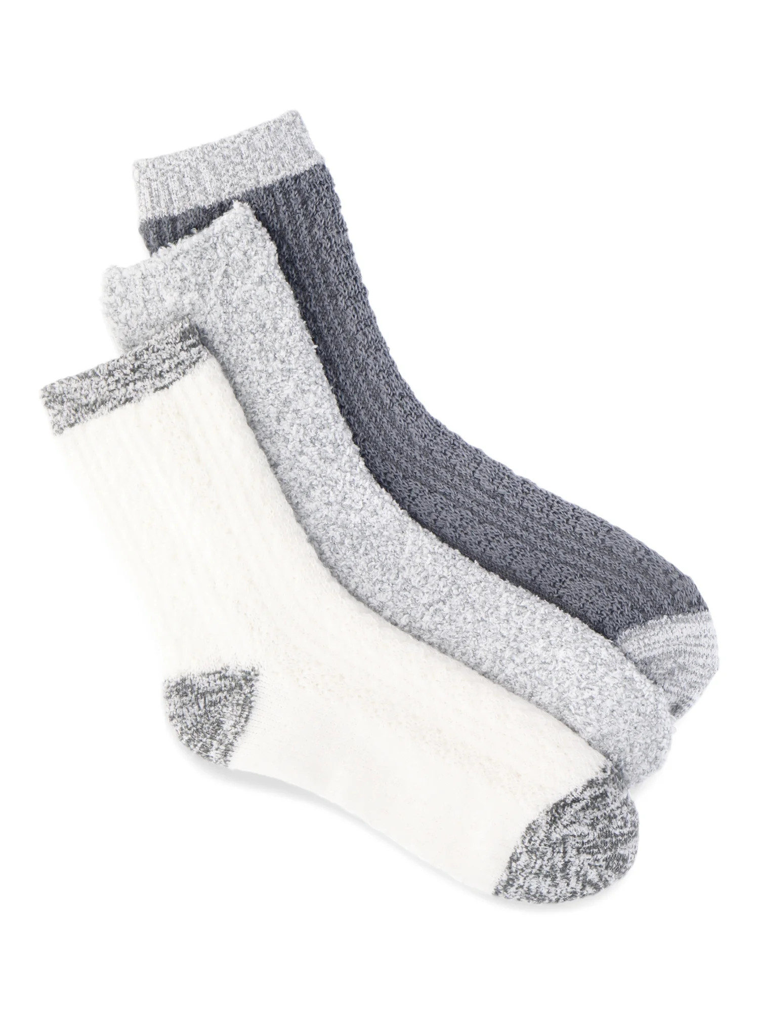 Joyspun Women’s Double Layer Crew Lounge Socks, 3-Pack, Fits Shoe Sizes 4-10 | Walmart (US)