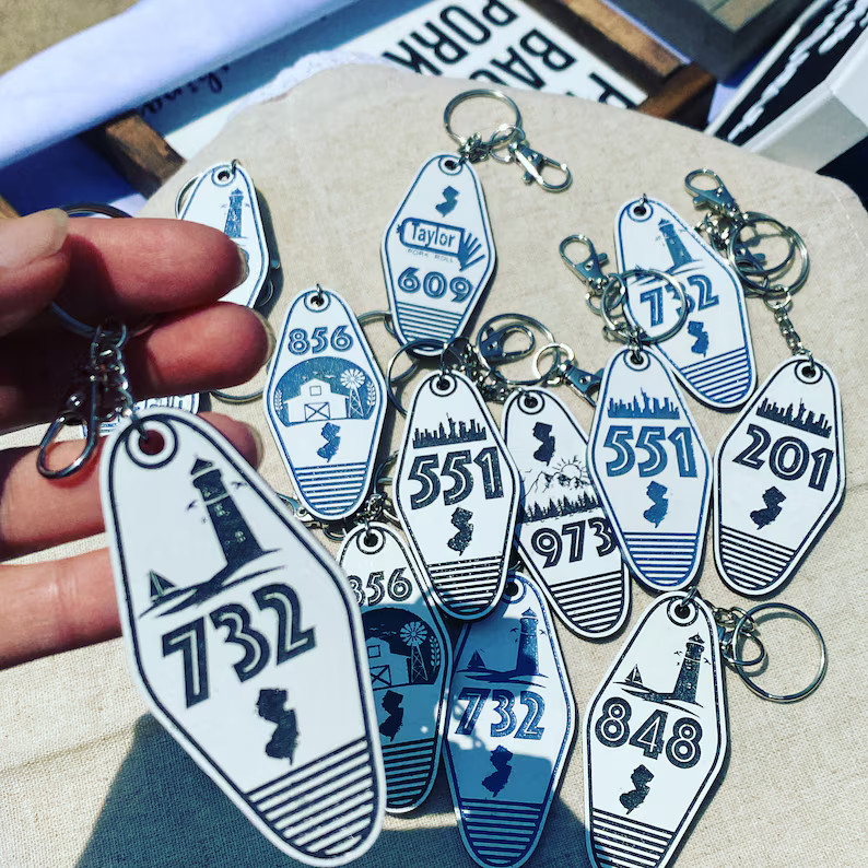 NJ Area Code Keychain - Etsy | Etsy (US)
