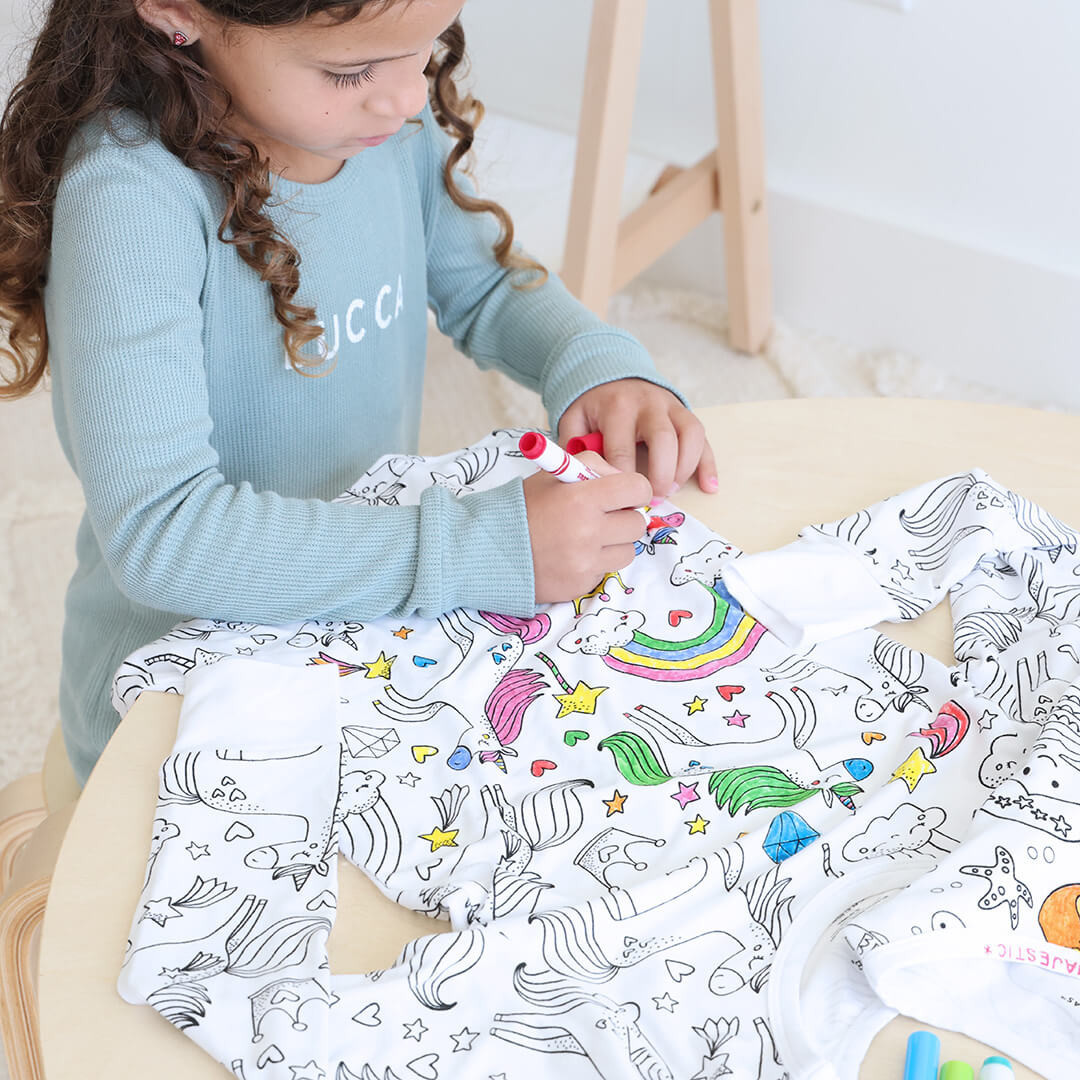 ColorMe Pajama™ Two Piece Set | Enchanted Unicorns* | Caden Lane