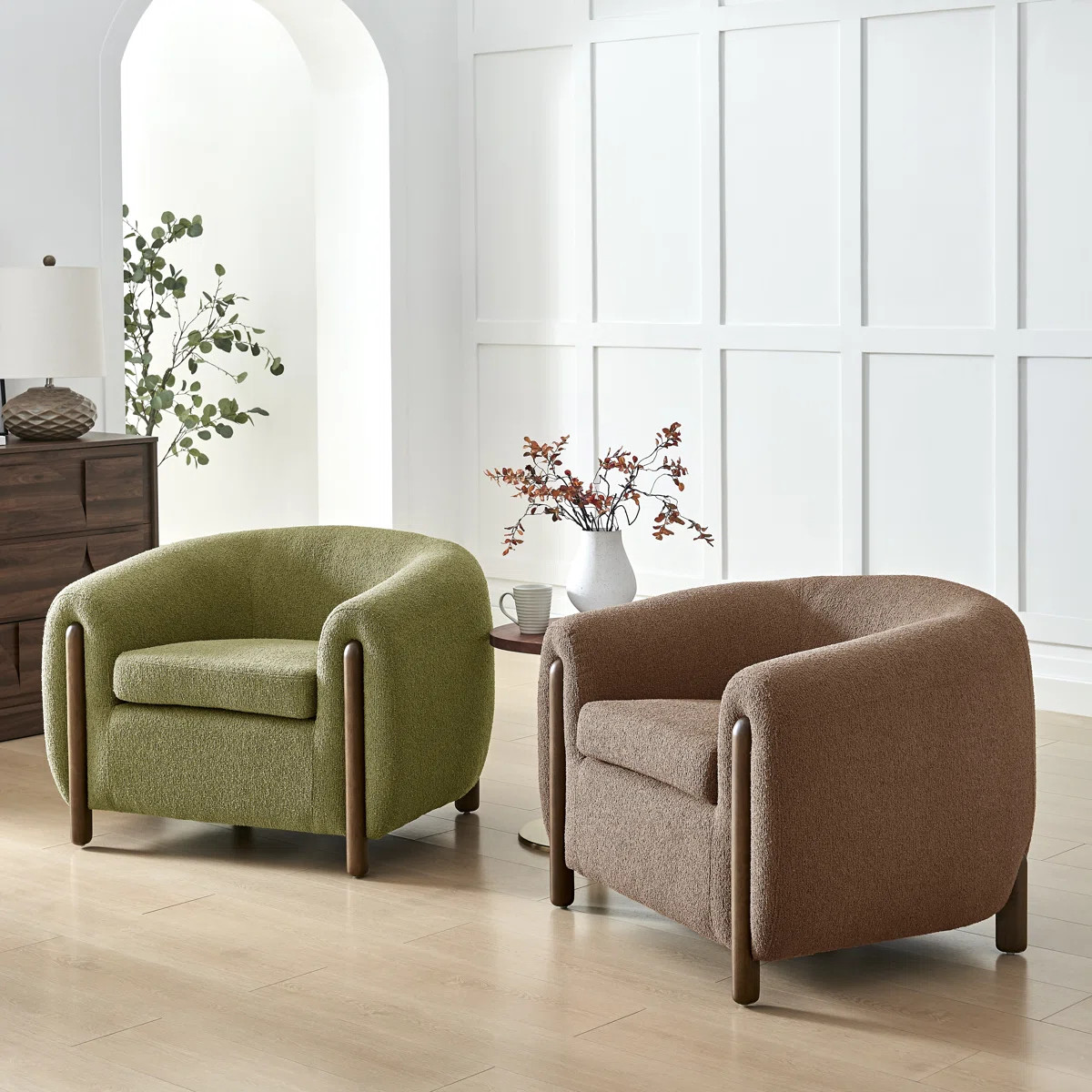 Leamon 38.5 Wide Barrel Chair | Wayfair North America