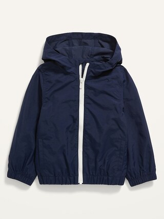 Unisex Water-Resistant Hooded Windbreaker Jacket for Toddler | Old Navy (US)
