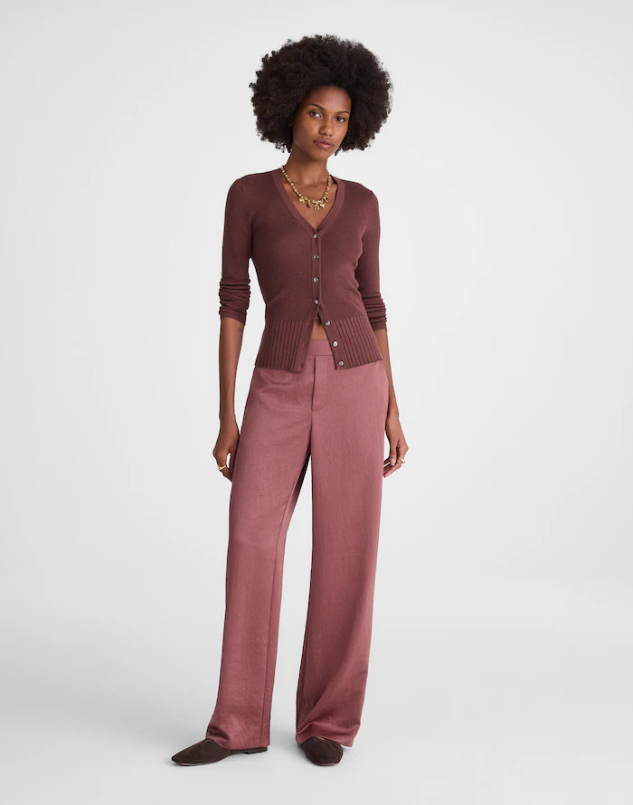 The Easy Pull-On Pant in Satin | Madewell