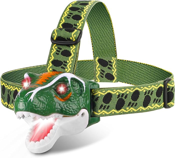 TIGTECGAME LED Kids Headlamp Battery Powered Flashlight T Rex Dinosaur Toy Stocking Stuffers Outd... | Amazon (US)
