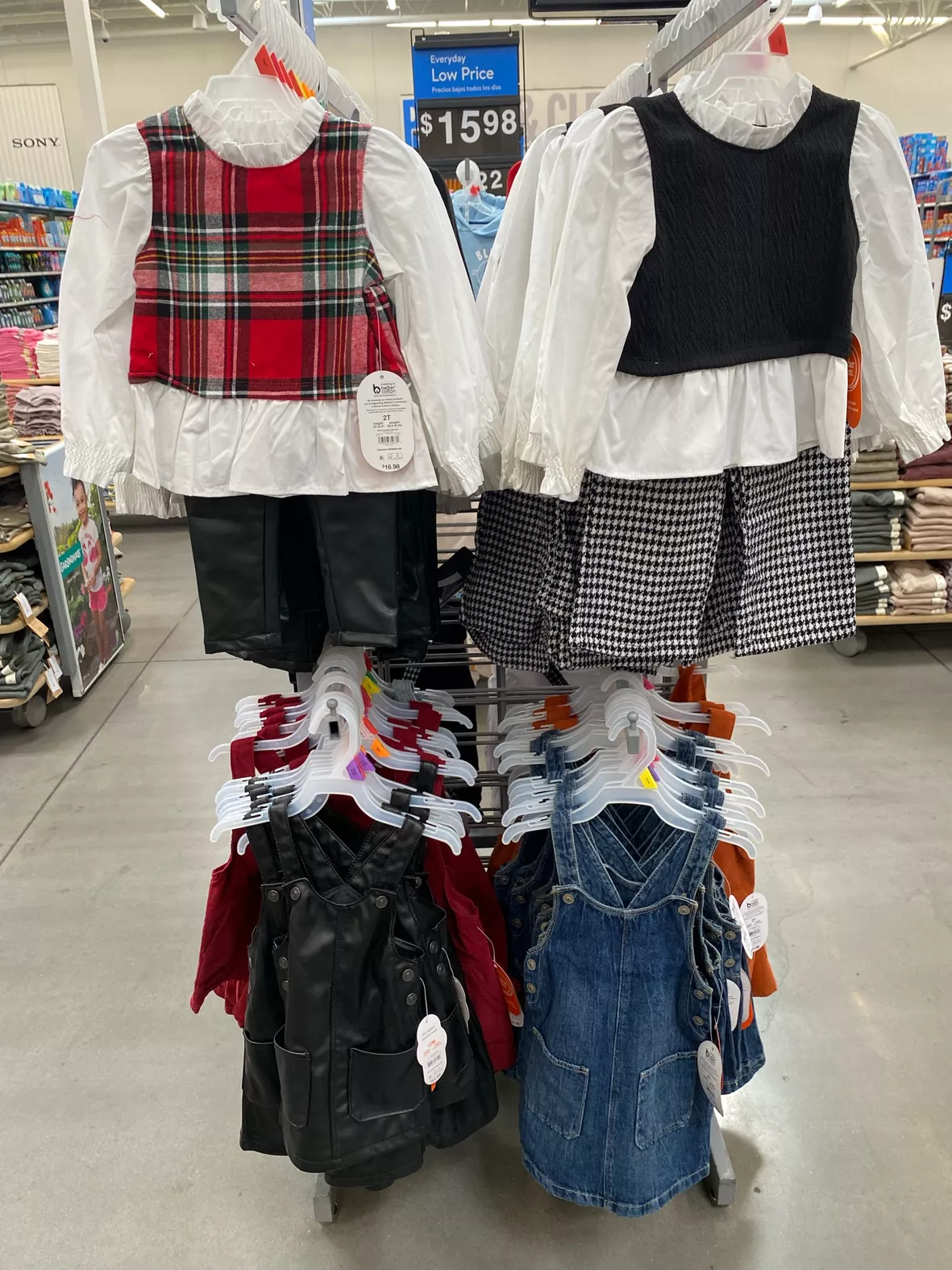 Wonder Nation Baby and Toddler Girls Jumper Dress, Sizes 12M - 5T 