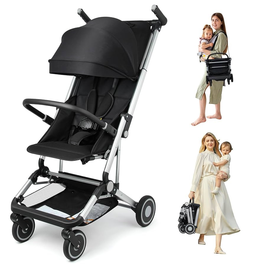 Travel Stroller for Airplane Ultra Compact Umbrella Stroller One-Handed Folding Design Overhead F... | Amazon (US)