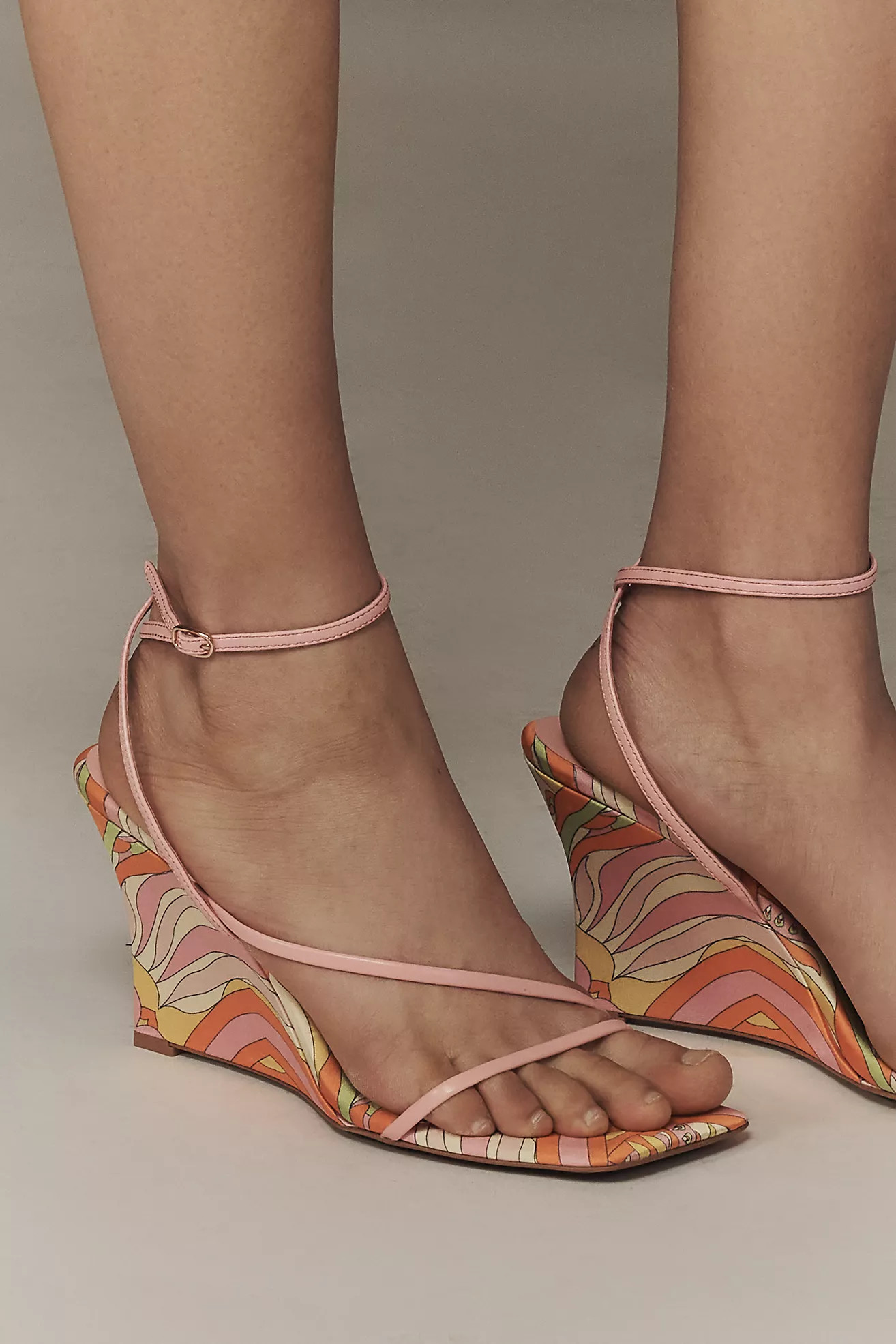 Jeffrey Campbell Highlight Strappy Square-Toe Wedge Sandals | Anthropologie (US)