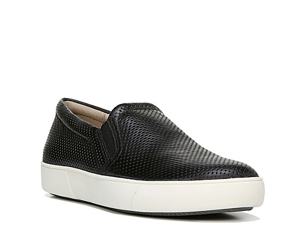 Naturalizer Marianne Slip-On Sneaker - Women's - Black Perforated Leather | DSW