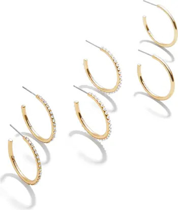 Madilyn Assorted Set of 3 Hoop Earrings | Nordstrom