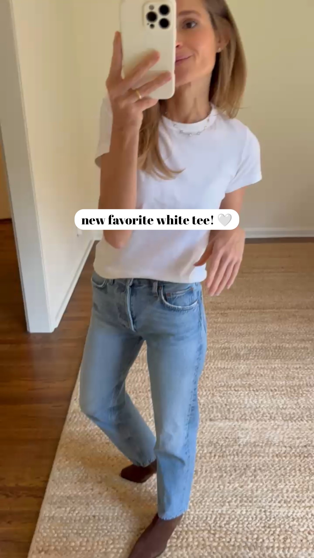 New favorite white tee shirt alert and under $50! This is the Buck Mason White Pima slim crew neck. It’s the perfect Fall layer to wear under sweaters but holds its shape beautifully for wearing alone. I love the collar and the sleeve details. I’ve been on the hunt for a new white tee for a while and my tried and true is always sold out. You can’t go wrong for this quality at this price point. Hope you enjoy! 

#LTKSeasonal #LTKFindsUnder50 #LTKStyleTip