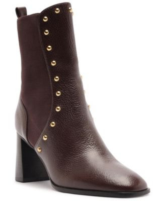 Arezzo Women's Rony Mid Block Heel Booties - Black | Macy's
