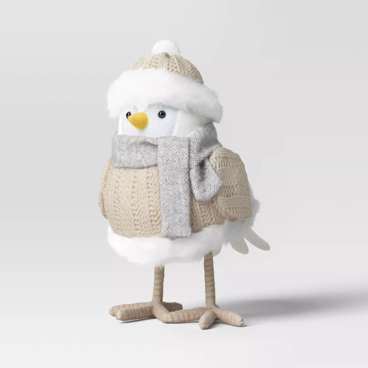 6.5" Featherly Friends Fabric Bird Christmas Figurine Wearing Knit Hat and Sweater - Wondershop... | Target