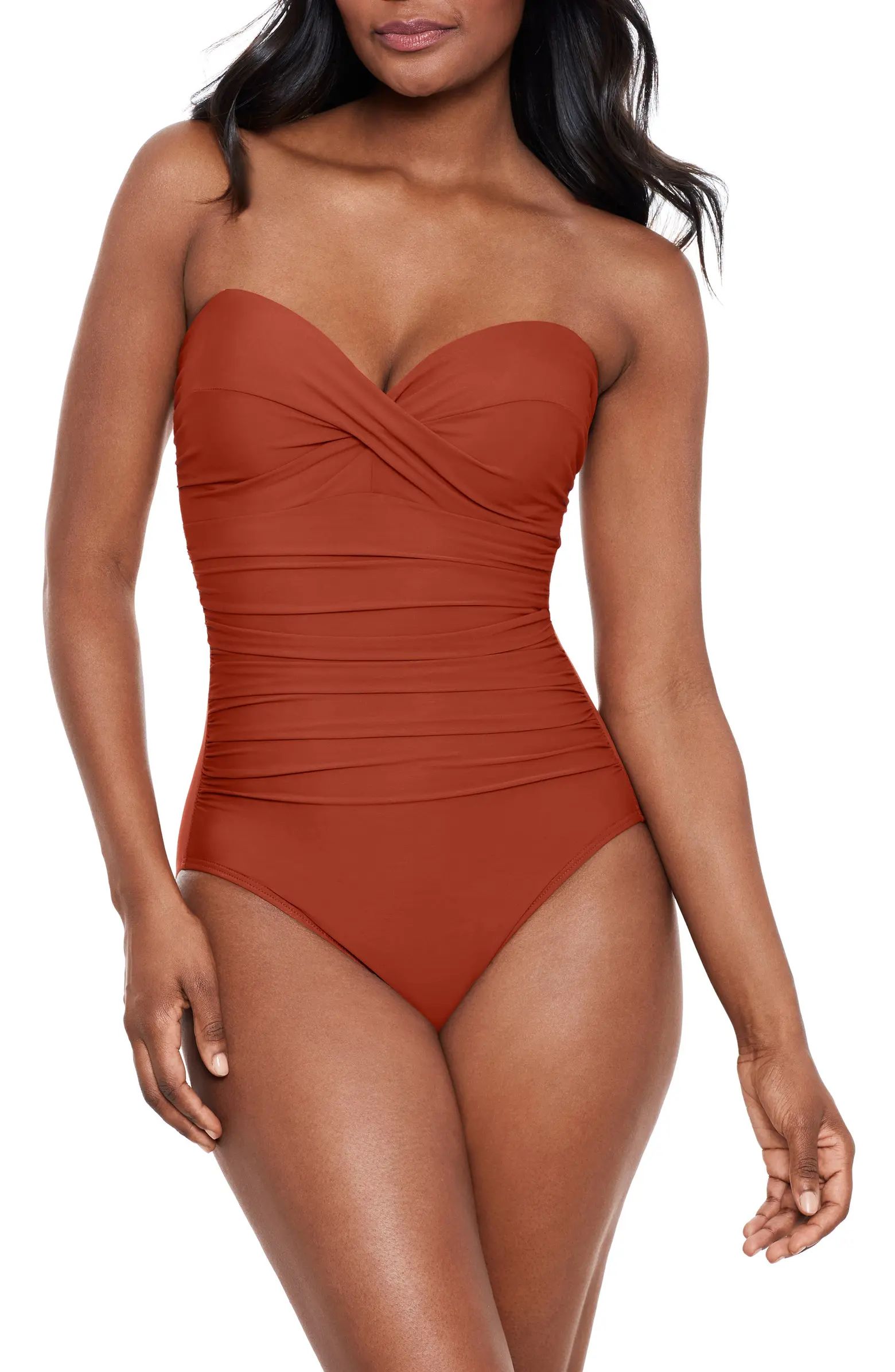 Rock Solid Madrid Bandeau One-Piece Swimsuit | Nordstrom