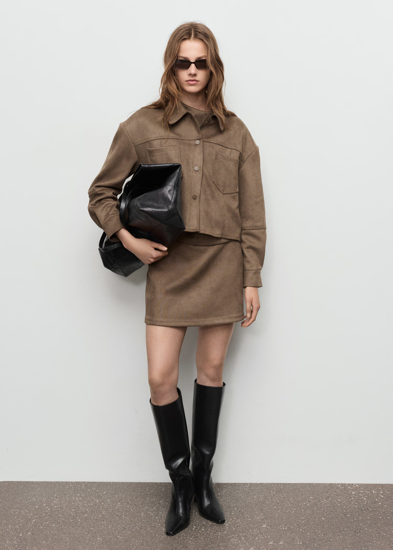 Faux-suede mini skirt | Mango (US/MX/AU)