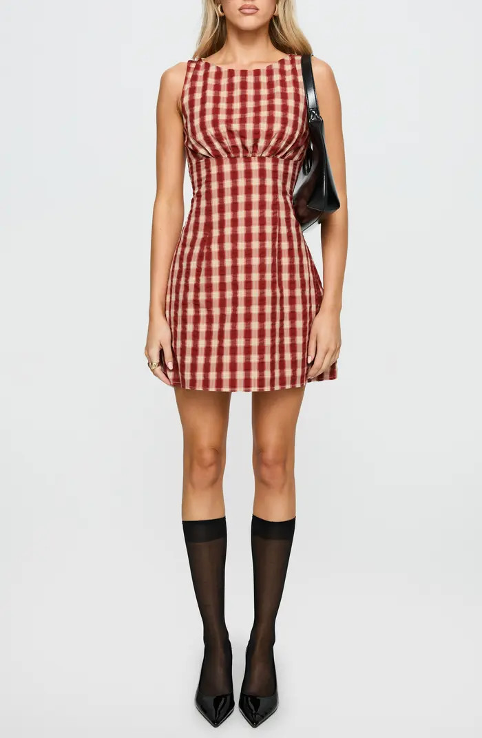 Sweet Somethings Check Minidress | Nordstrom