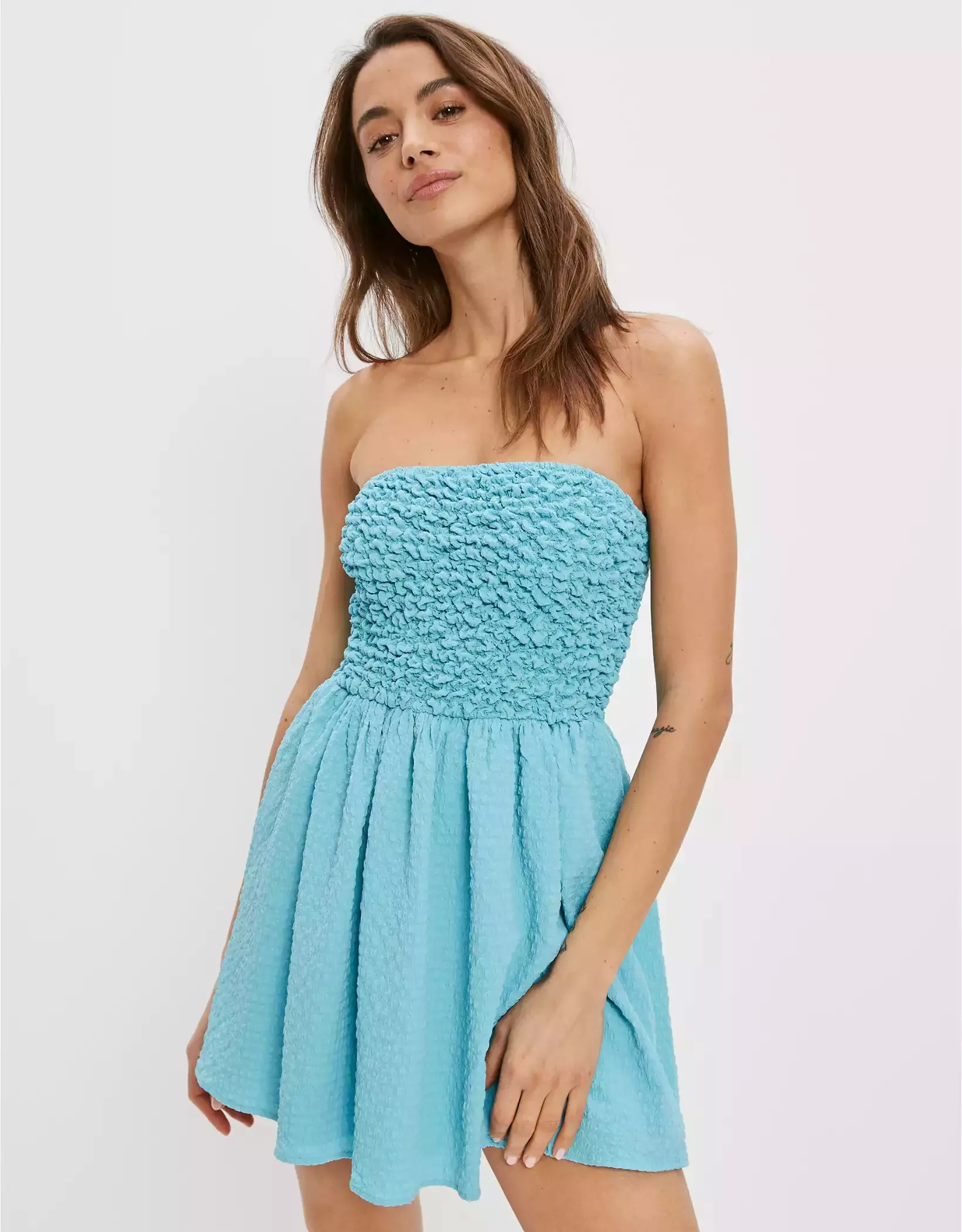 AE Knit Ruched-Front Midi Dress curated on LTK