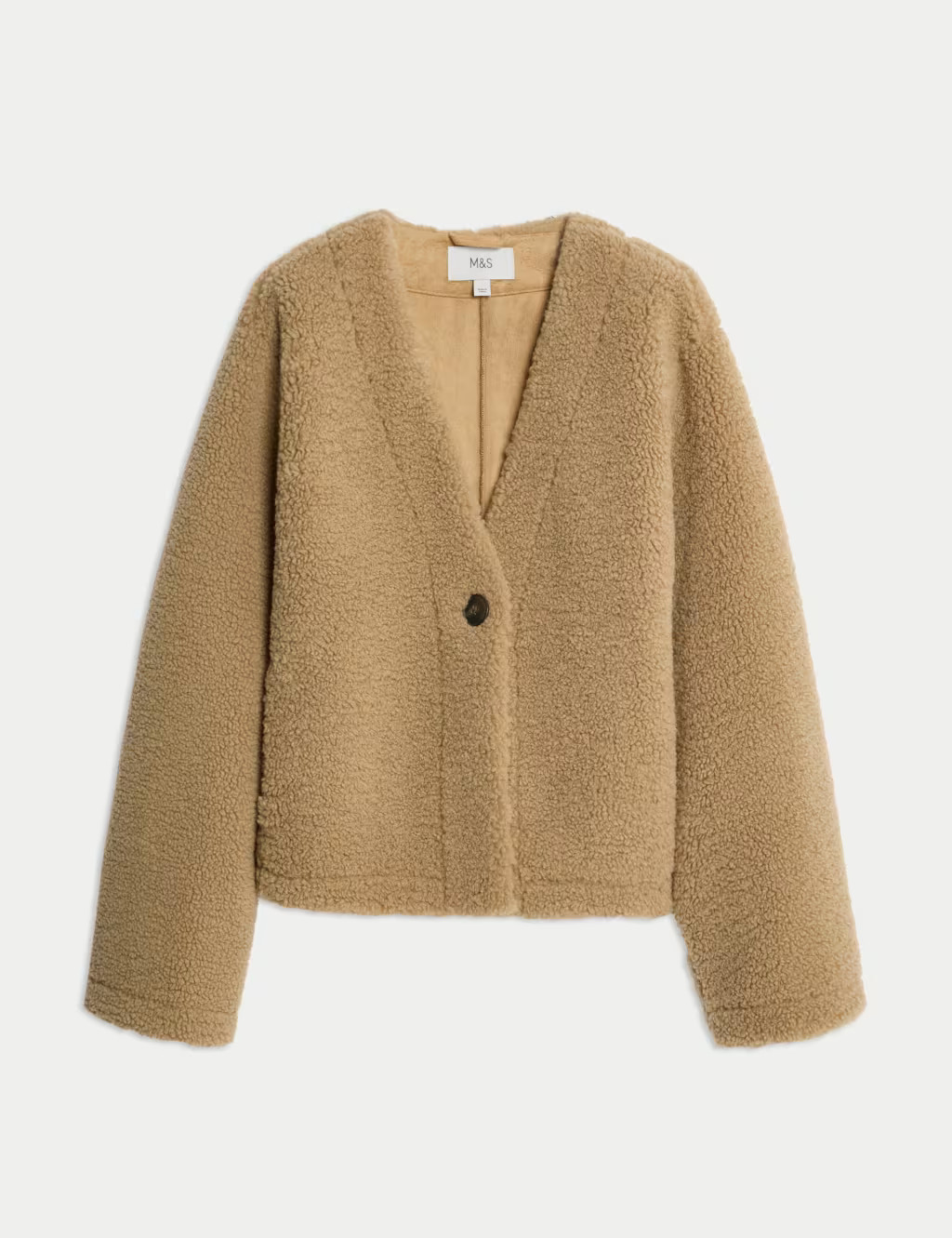 Faux Shearling Cardigan Jacket | Marks & Spencer (UK)