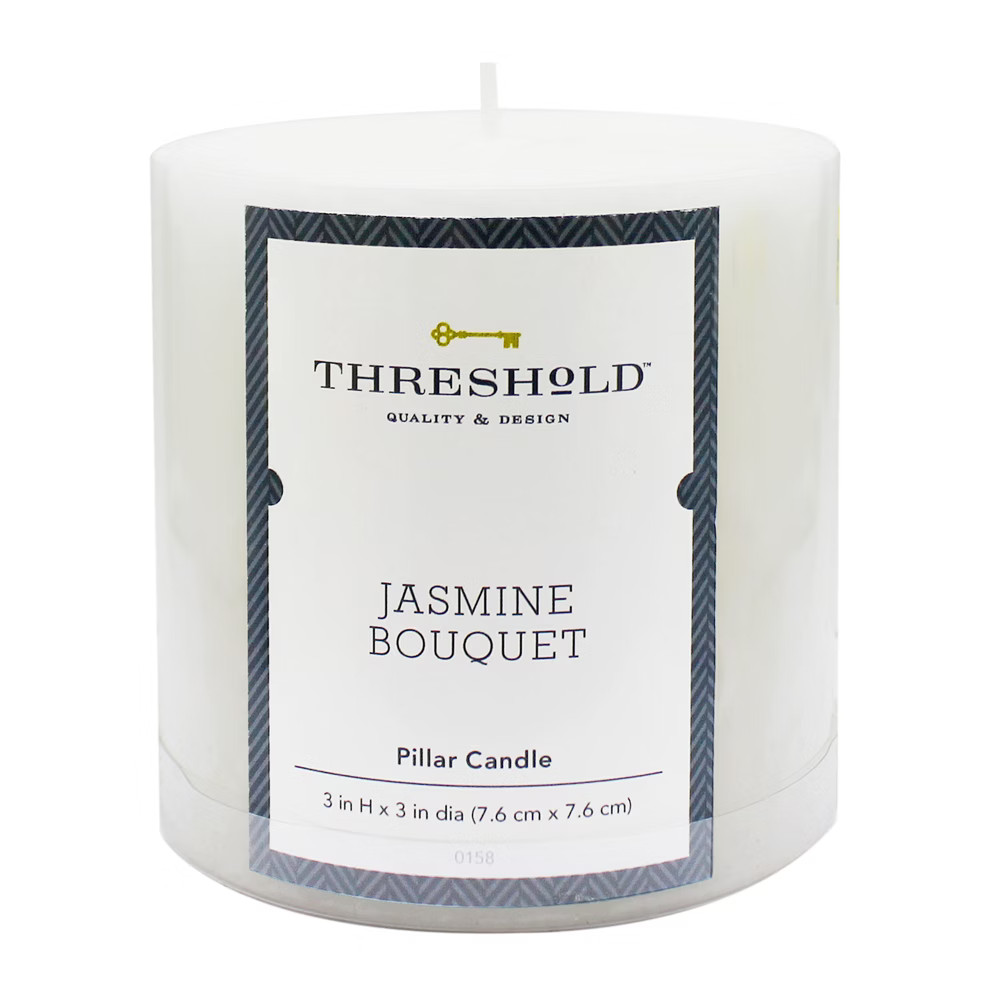 Mottled Pillar Candle Jasmine Bouquet - Threshold™ | Target