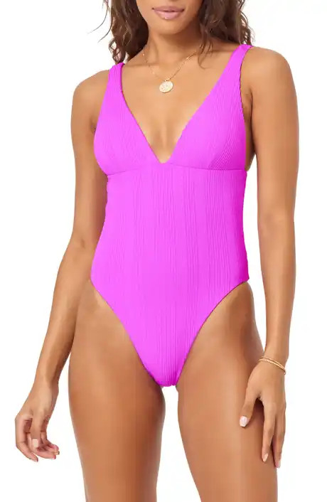 Sparkle Metallic One-Piece Swimsuit | Nordstrom Rack