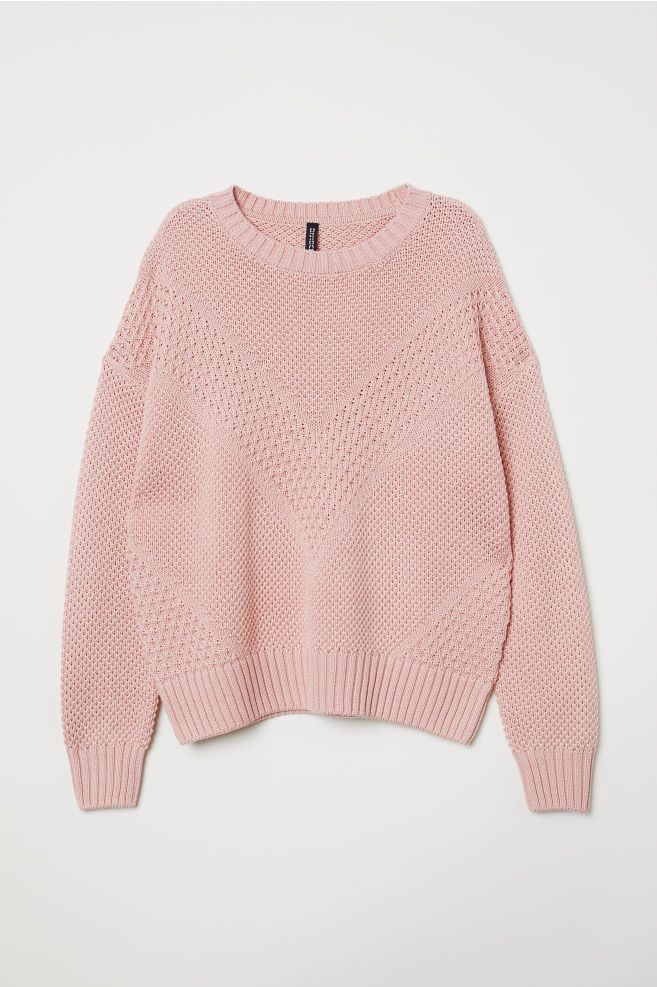 Textured-knit cotton jumper | H&M (UK, MY, IN, SG, PH, TW, HK)