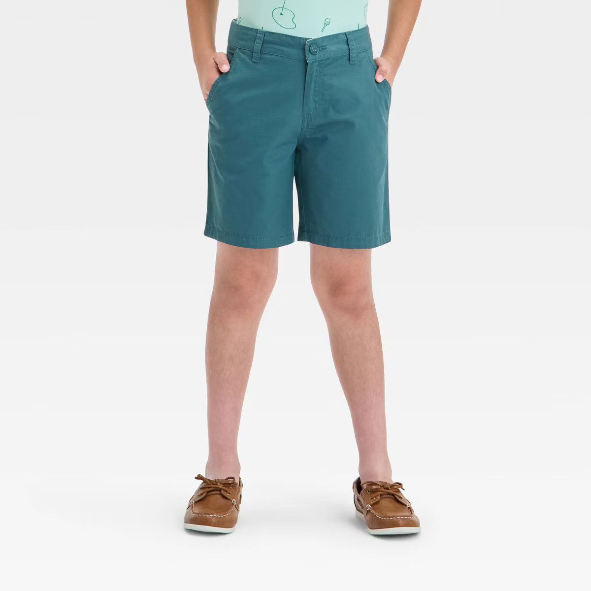 Boys' Regular Fit Flat Front 'At the Knee' Chino Shorts - Cat & Jack™ | Target