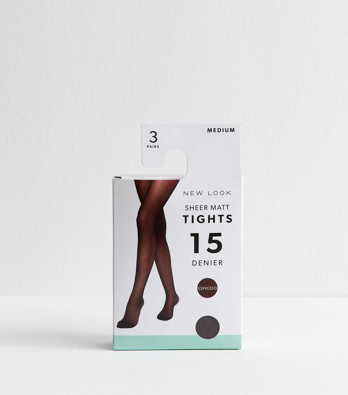 Dark Brown Pack of 3 Sheer Matt 15 Denier Tights | New Look | New Look (UK)