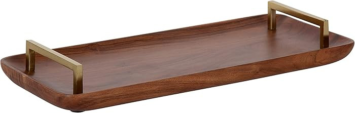 Kate and Laurel Cantwell Mid-Century Modern Wood Tray, 18 x 8, Walnut Brown, Decorative Tray for ... | Amazon (US)