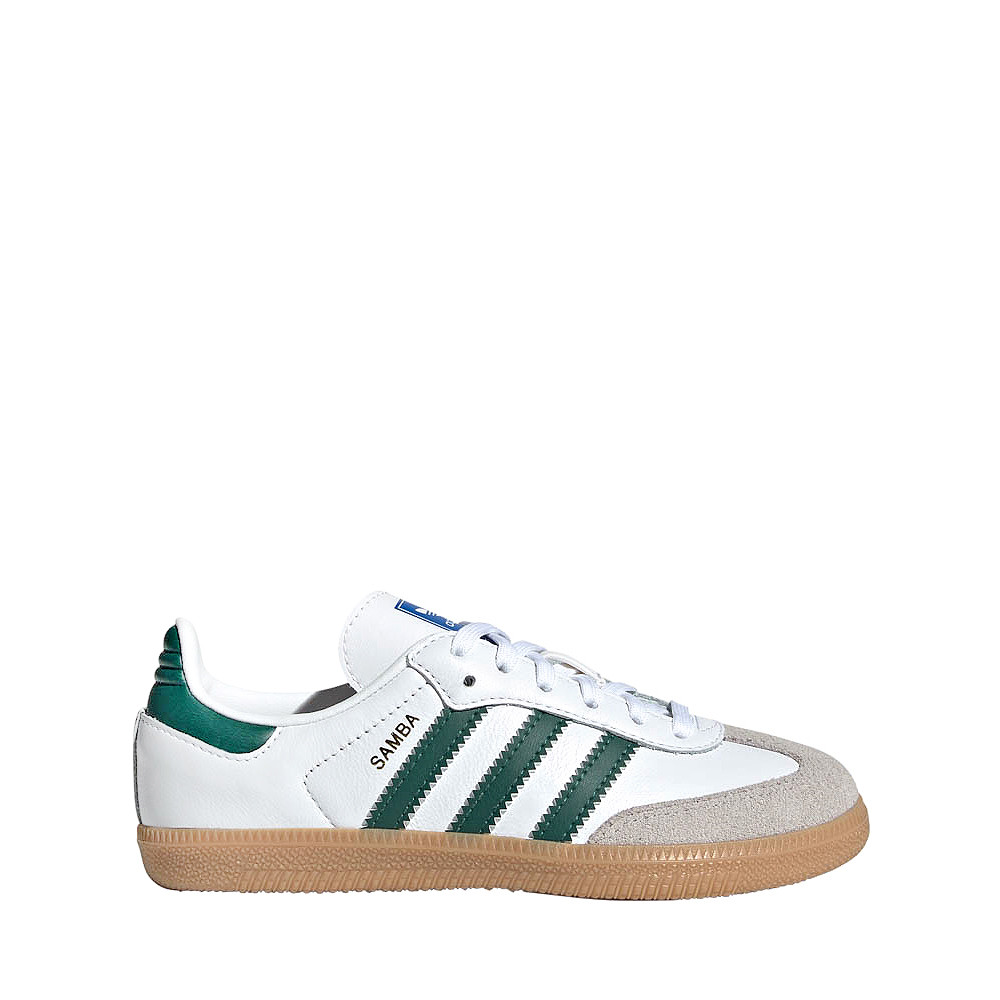 adidas Samba OG Athletic Shoe - Big Kid - Cloud White / Collegiate Green / Gum | Journeys