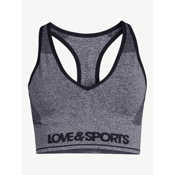Love & Sports Women's Plunge Seamless Sports Bra | Walmart (US)
