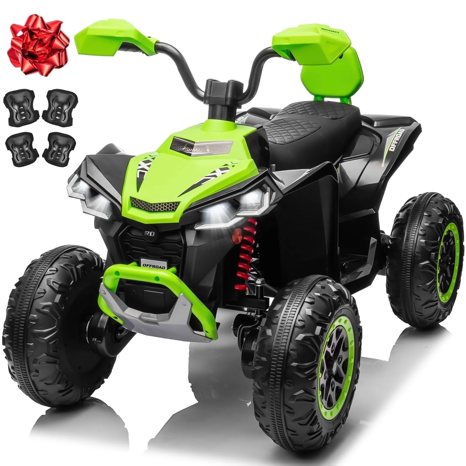 Joyracer 4WD 24V 2-Seater Kids Ride on Toy, 4×200W Motors, 9AH Battery Powered Electric 4-Wheele... | Walmart (US)