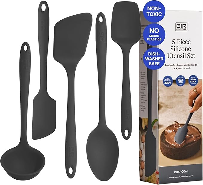 GIR 5-Piece Silicone Kitchen Utensils Set, Non-Toxic Cooking Utensils for Cooking and Baking, Hea... | Amazon (US)