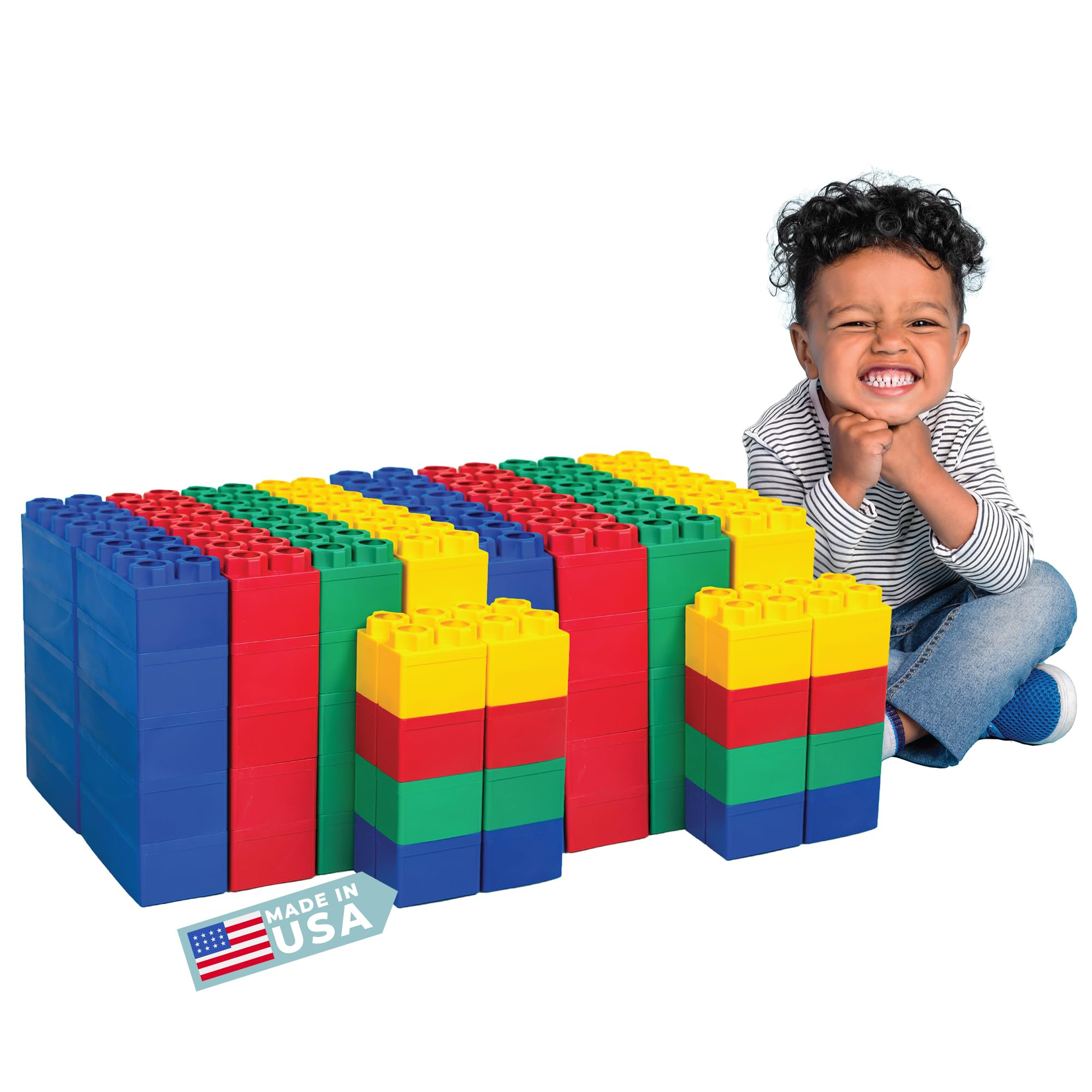 BiggoBlocks Big Blocks for Kids Ages 4-8, Indoor & Outdoor Blocks for Kids Jumbo Games, Large Bui... | Amazon (US)