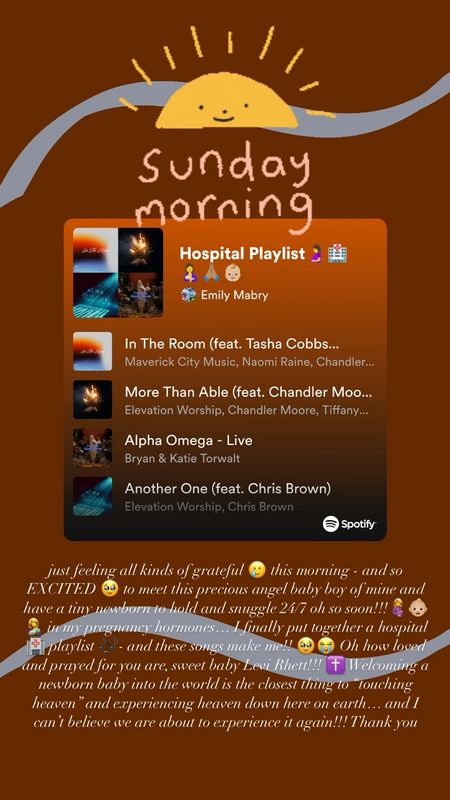 All in my pregnancy feels this AM and finally put together my hospital playlist 🏥🎶🤱 - welcoming a newborn baby is truly the closest thing to heaven on earth… and I can’t believe we are about to experience it again!! 🥹👶🏼

PS.. linked all of my “hospital bag” 💼 items for y’all below again, too!! 👇🏽 

#LTKBump