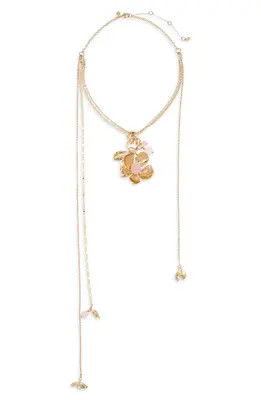 Kate Spade New York gilded garden statement necklace in Blush at Nordstrom | Nordstrom