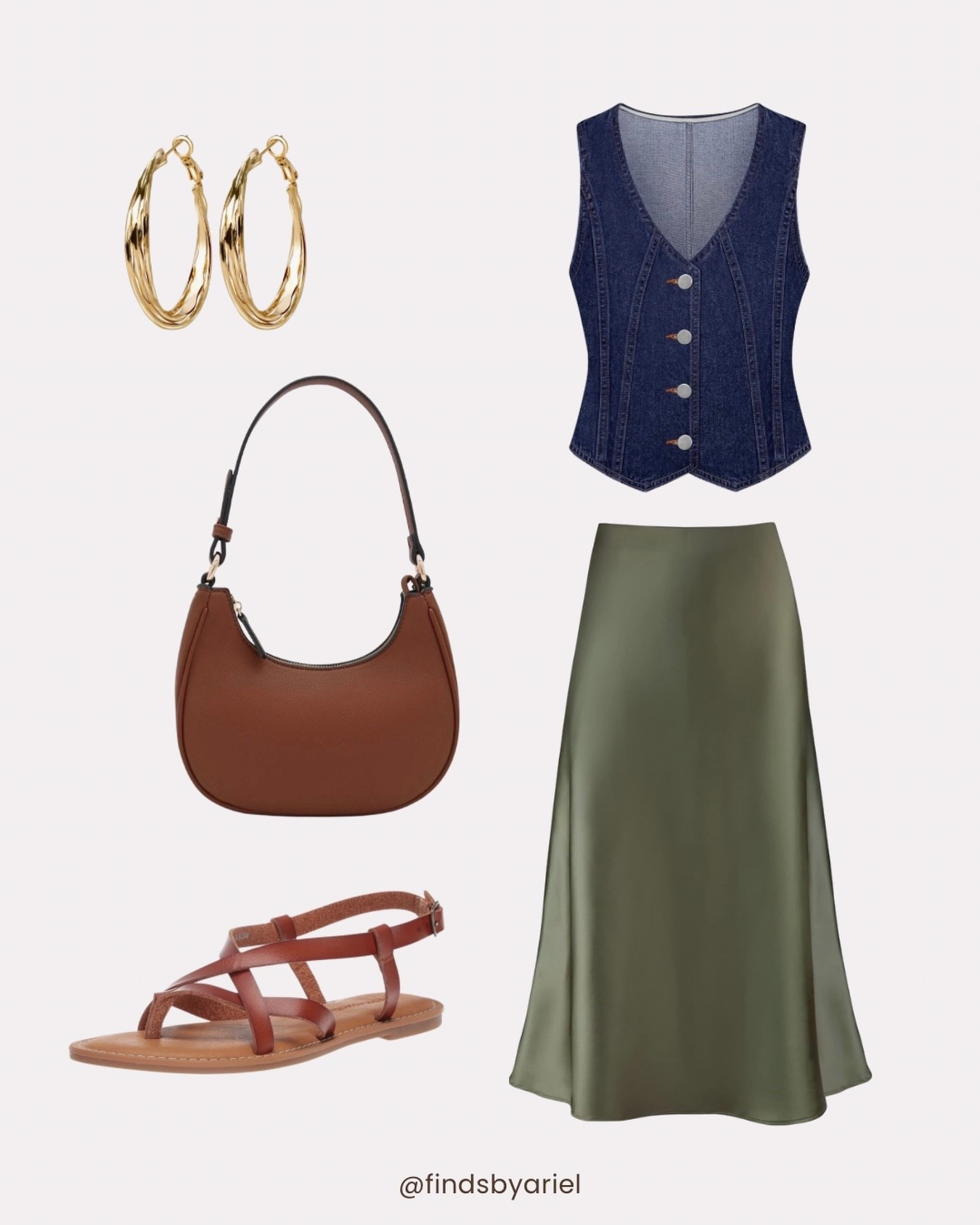 The easiest outfit formula when you want to look put together without overthinking it:

Denim vest
Satin midi skirt
Warm brown accessories

The structure from the vest balances the softness of the skirt, and the cognac accessories pull the whole look together. It’s simple, classic, and works every time.

Save this for your next effortless outfit 🤍



#LTKSaleAlert #LTKootd #LTKMidsize