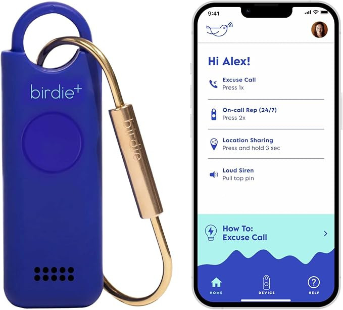 She’s Birdie - Birdie+ Smart Personal Safety Alarm for Women by Women–Loud Siren, Key Chain, ... | Amazon (US)
