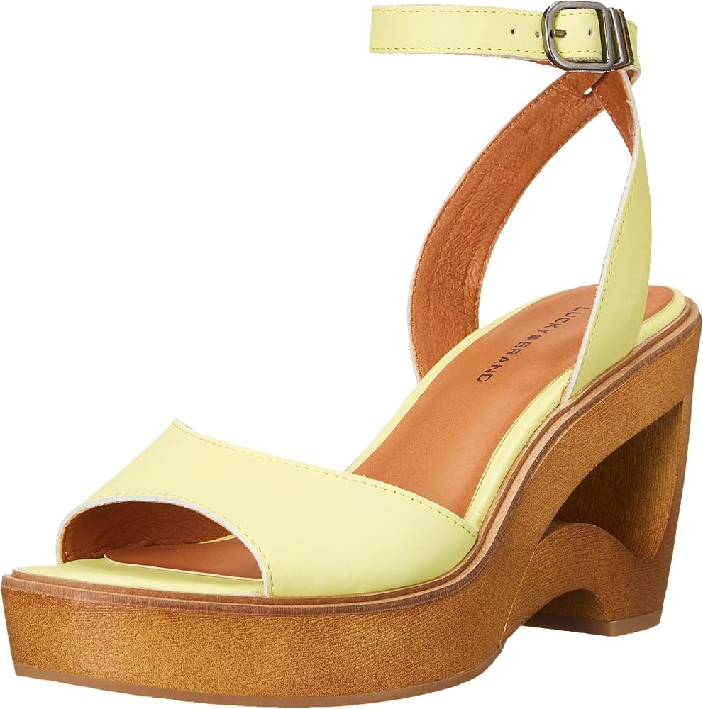 Lucky Brand Women's Wyndin Sculpted Wedge Sandal | Amazon (US)